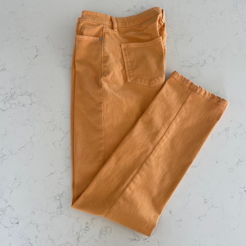 Contemporaine par Simons Straight Leg Casual Denim Jeans Tangerine Orange Sz 10